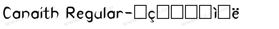 Canaith Regular字体转换